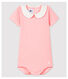 Baby Girls' Cotton Bodysuit with Peter Pan Collar