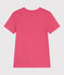 Women's Iconic plain cotton T-shirt PEONIA pink