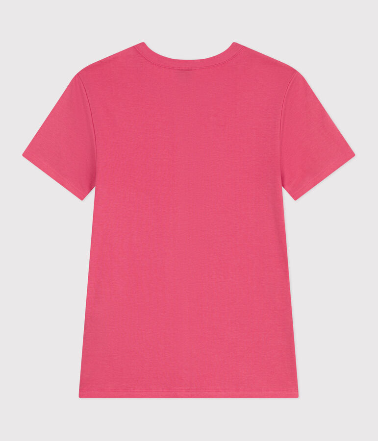 Women's Iconic plain cotton T-shirt PEONIA pink