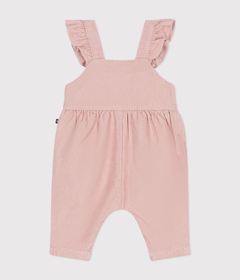 Babies' corduroy dungarees SALINE pink