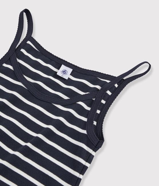 Women's striped babydoll nightdress SMOKING blue/MARSHMALLOW white