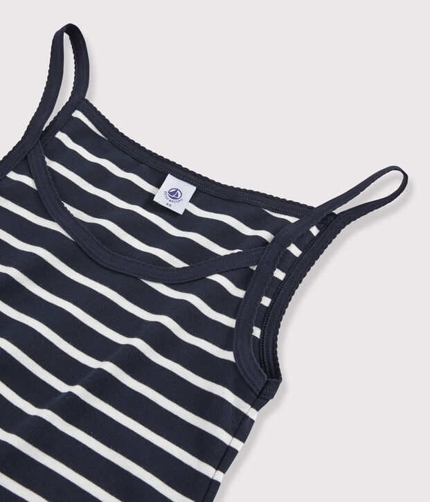 Women's striped babydoll nightdress blue/white