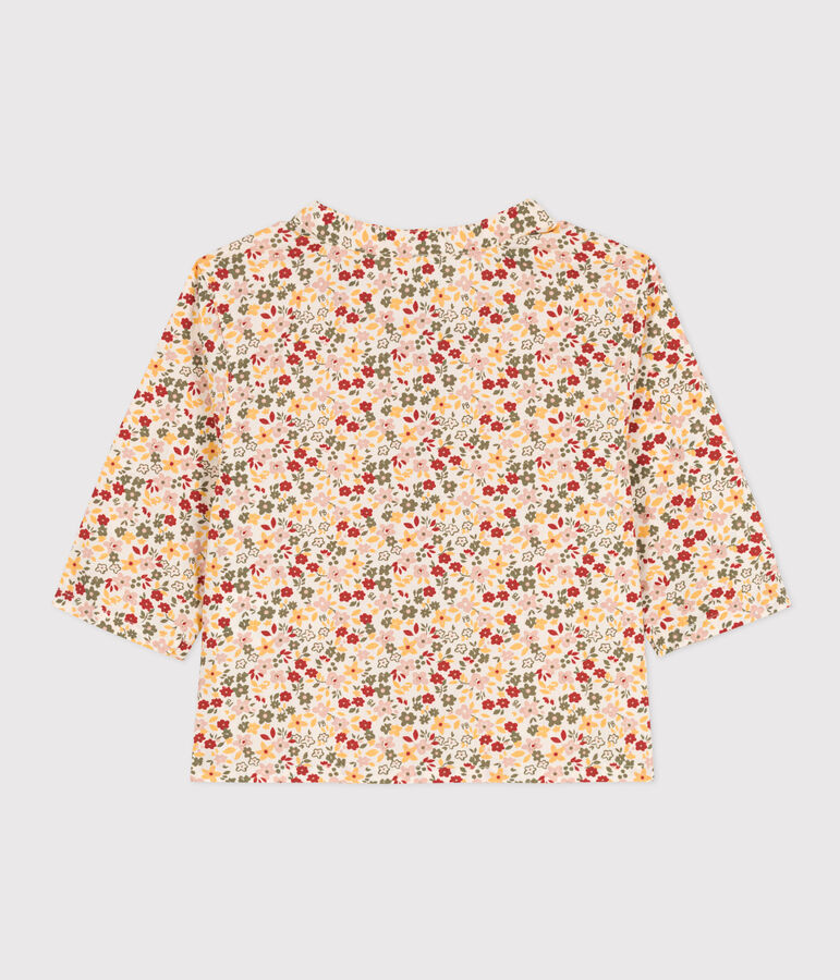 Babies' Patterned Poplin Shirt Ecru/multicolor