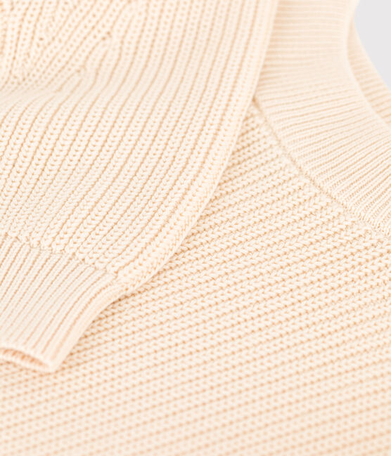 Women's Fisherman's Rib Cotton Pullover AVALANCHE Ecru