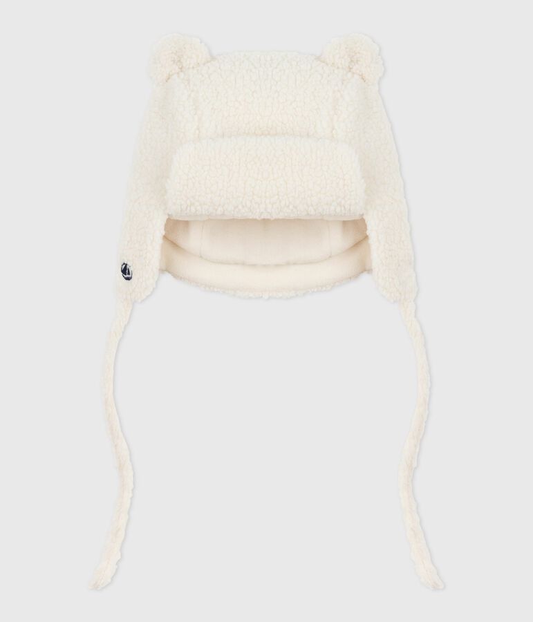 Babies' chapka in faux fur with a sherpa lining Ecru
