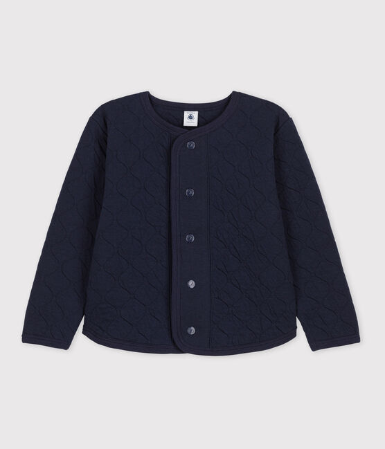 Girls' Tube Knit Cardigan SMOKING blue