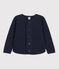 Girls' Tube Knit Cardigan SMOKING blue