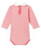 Baby girl's milleraies body with Peter Pan collar CHEEK pink/MARSHMALLOW white