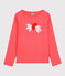 Girls' Long-Sleeved Cotton T-Shirt PEACHY orange