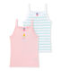 Pack of 2 girl's strap vests