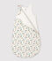 Babies' Floral Organic Cotton Sleeping Bag MARSHMALLOW white/MULTICO white