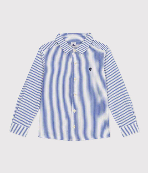 Boys' Striped Shirt blue/white
