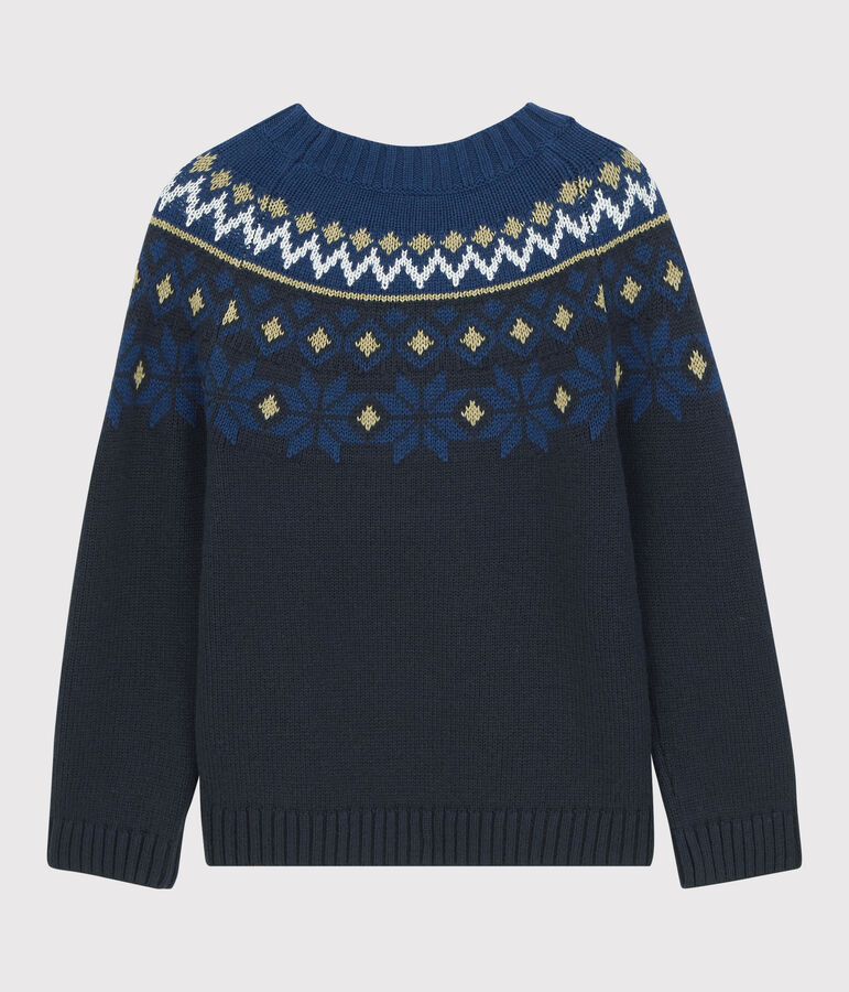 Boys' Wool/Cotton Jumper blue/multicolor