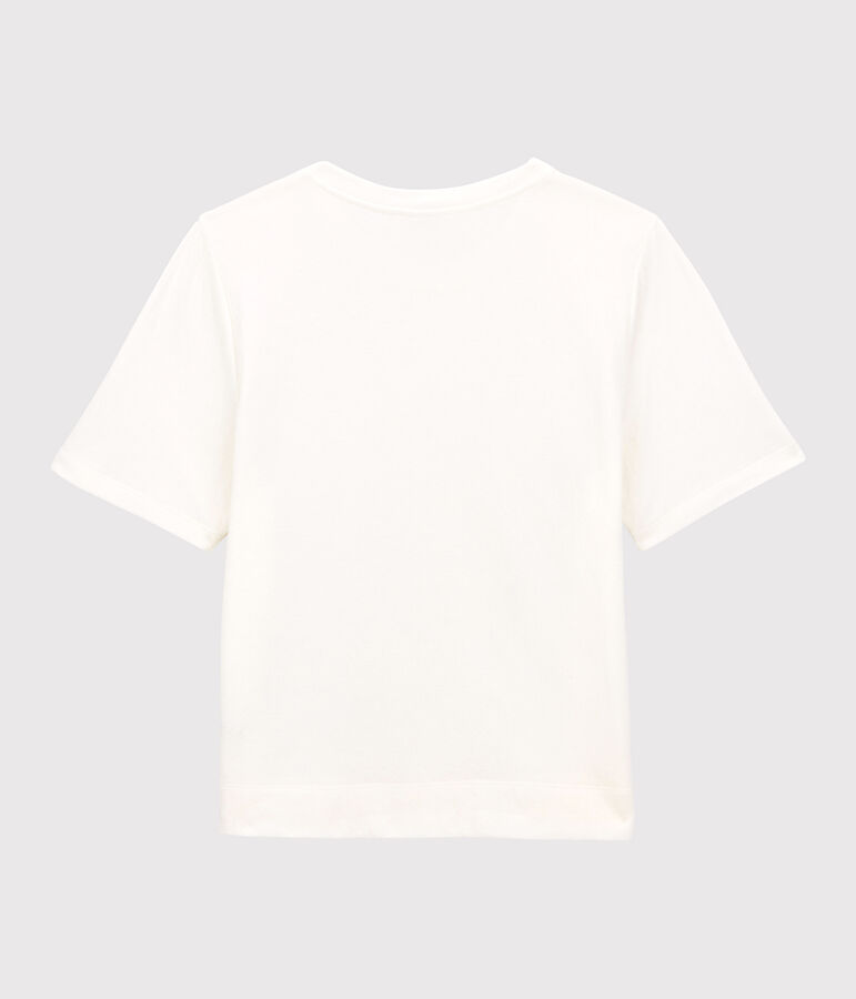 Women's TUBE KNIT BOXY T-SHIRT white