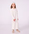 Children's princess fancy dress nightdress and tiara in cotton white/multicolor