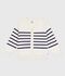 Children's stripy cotton cardigan blue/blue