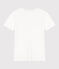 Women's iconic plain short-sleeved rib knit T-shirt ECUME white