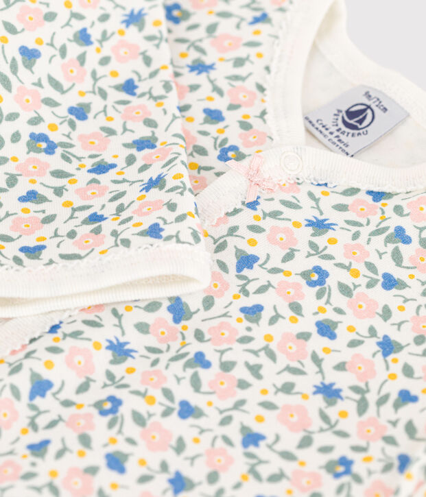 Floral Tube Knit Sleepsuit white/multicolor