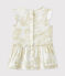 Baby girl's print satin dress MARSHMALLOW white/MULTICO white