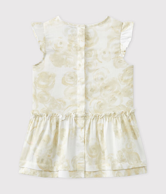 Baby girl's print satin dress MARSHMALLOW white/MULTICO white