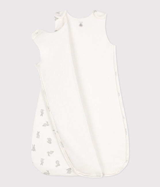 Rabbit patterned cotton TOG 2 sleeping bag MARSHMALLOW white/GRIS grey