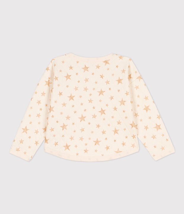 Girls' Printed Tube Knit Sweatshirt Ecru