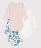 Babies' Floral Long-Sleeved Cotton Bodysuits - 3-Pack variante 1
