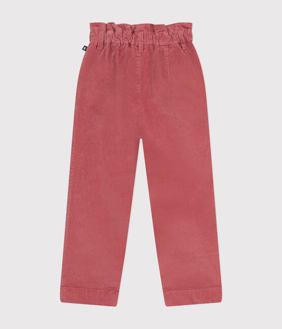 Girls' corduroy trousers ROSEWOOD pink
