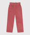 Girls' corduroy trousers ROSEWOOD pink