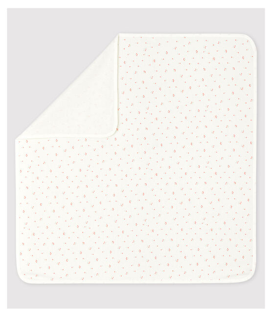 Babies' Organic Cotton Maternity Blanket MARSHMALLOW white/MULTICO white