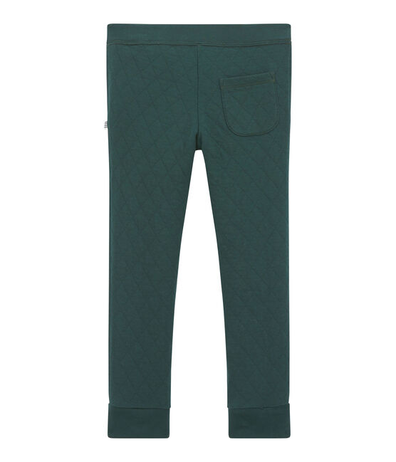 Boy's quilted double knit trousers SHERWOOD green
