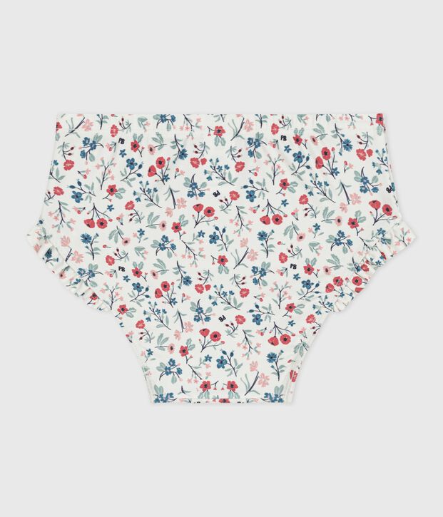 Babies' floral print frilly swim pants white/multicolor