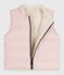 Baby's reversible sleeveless puffer jacket JOLI pink/MILK