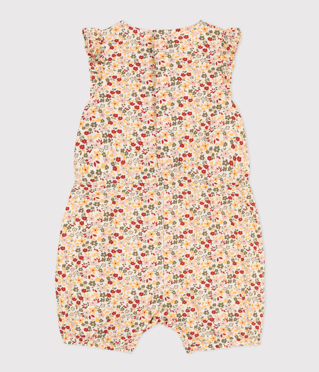 Babies' Printed Poplin Playsuit Ecru/multicolor