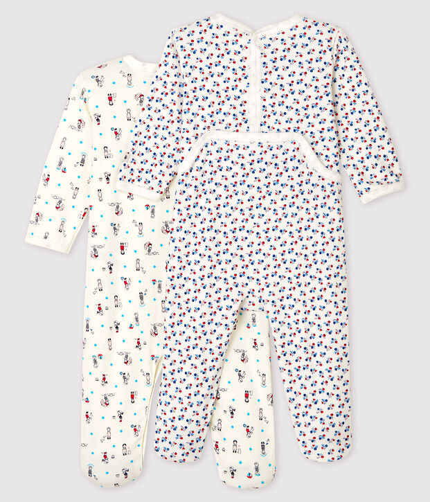 Baby Girls' Ribbed Sleepsuit - 2-Pack multicolor