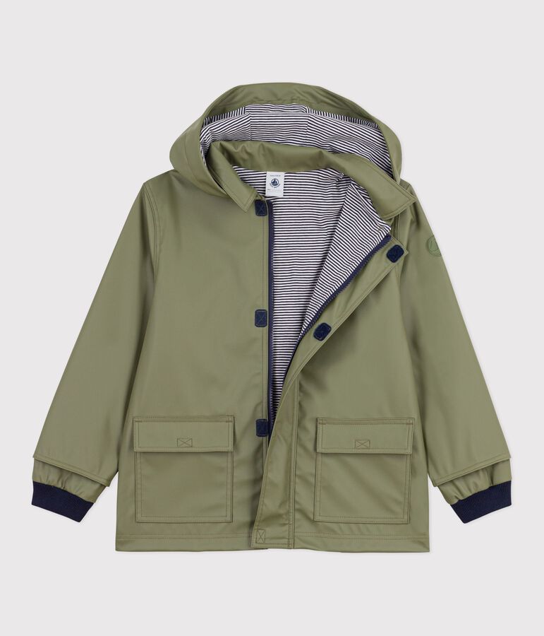 Children's iconic raincoat green
