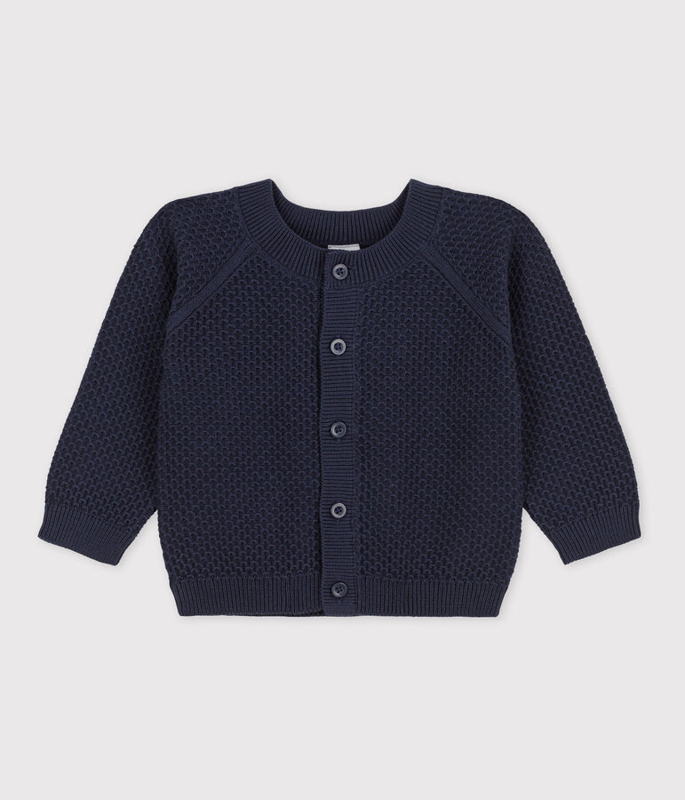 Babies' Cotton Knit Cardigan blue