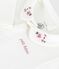 Babies' body with an embroidered collar and a message on the chest MARSHMALLOW white/CHARME pink