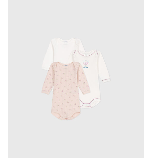 Lot de bodies manches longues en coton multicolor