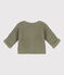Babies' Moss Stitch Cotton Cardigan MARECAGE green