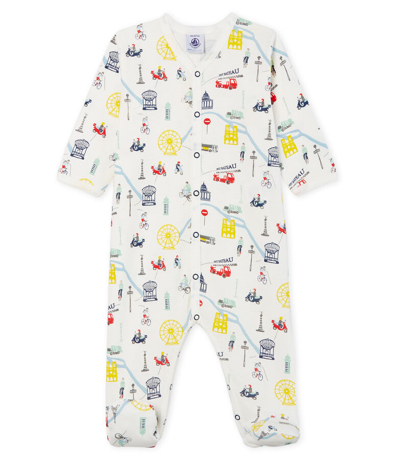 Baby Boys' Ribbed Sleepsuit white/multicolor