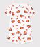Children's short firefighter print cotton pyjamas white/multicolor