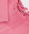 Children's long-sleeved plain T-shirt with a collar pink
