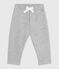 Babies' plain cotton trousers FUMEE CHINE grey