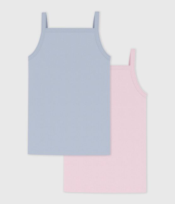 Pack of children's plain cotton tank tops variante 1