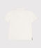 Boys' Short-Sleeved Cotton Polo Shirt MARSHMALLOW white
