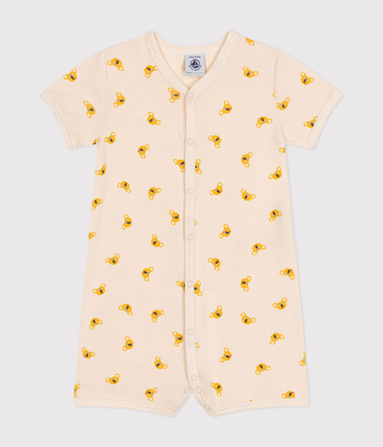 Babies' Koala-design Short Cotton Playsuit AVALANCHE white/MULTICO