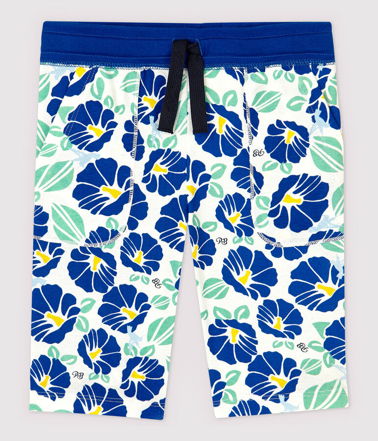 Boys' Cotton Bermuda Shorts white/multicolor