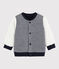 Baby boy's reversible cardigan SMOKING blue/MARSHMALLOW white