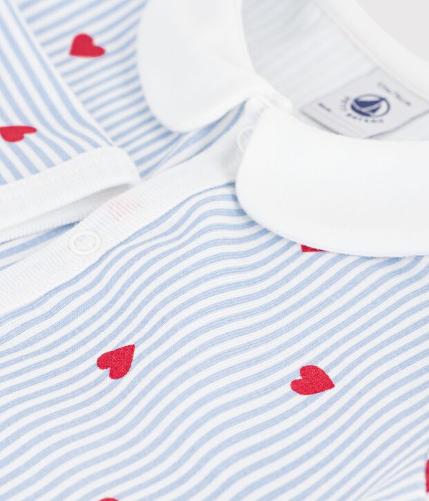 Pyjama b&eacute;b&eacute; en coton sans pieds imprim&eacute; c&oelig;urs white/multicolor
